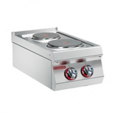 COUNTER TOP TWO ROUND PLATE ELECTRIC BOILING TABLE