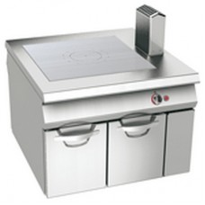SOLID TOP GAS BOILING TABLE ON NEUTRAL CABINET