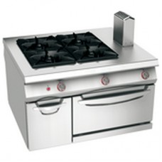 FOUR BURNER GAS+NEUTRAL ELEMENT RANGE,ON GAS OVEN