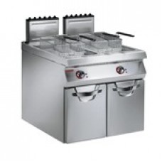 GAS FRYER, TWO WELLS, 22+22 lts