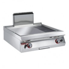 RIBBED/SMOOTH PLATE GAS GRIDDLE,TOP VERSION 70 CM.