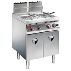 GAS PASTA COOKER 70 CM, 2 WELLS 26+26 LT.