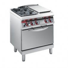2 BURNER GAS RANGE & PLATE ON GAS STATIC OVEN 2/1 2 BURNER GAS RANGE & PLATE ON GAS STATIC OVEN 2/1